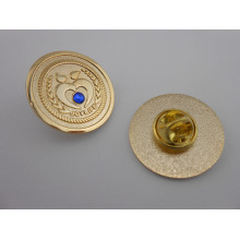 Pin de lapela promocional, Custom Made distintivo com diamante (GZHY-CY-043)